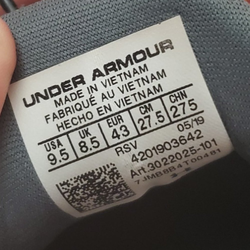 Under Armour HOVR Rise Mens Gray Black Red Size 9.5 Running Sneakers Shoes - Picture 5 of 6